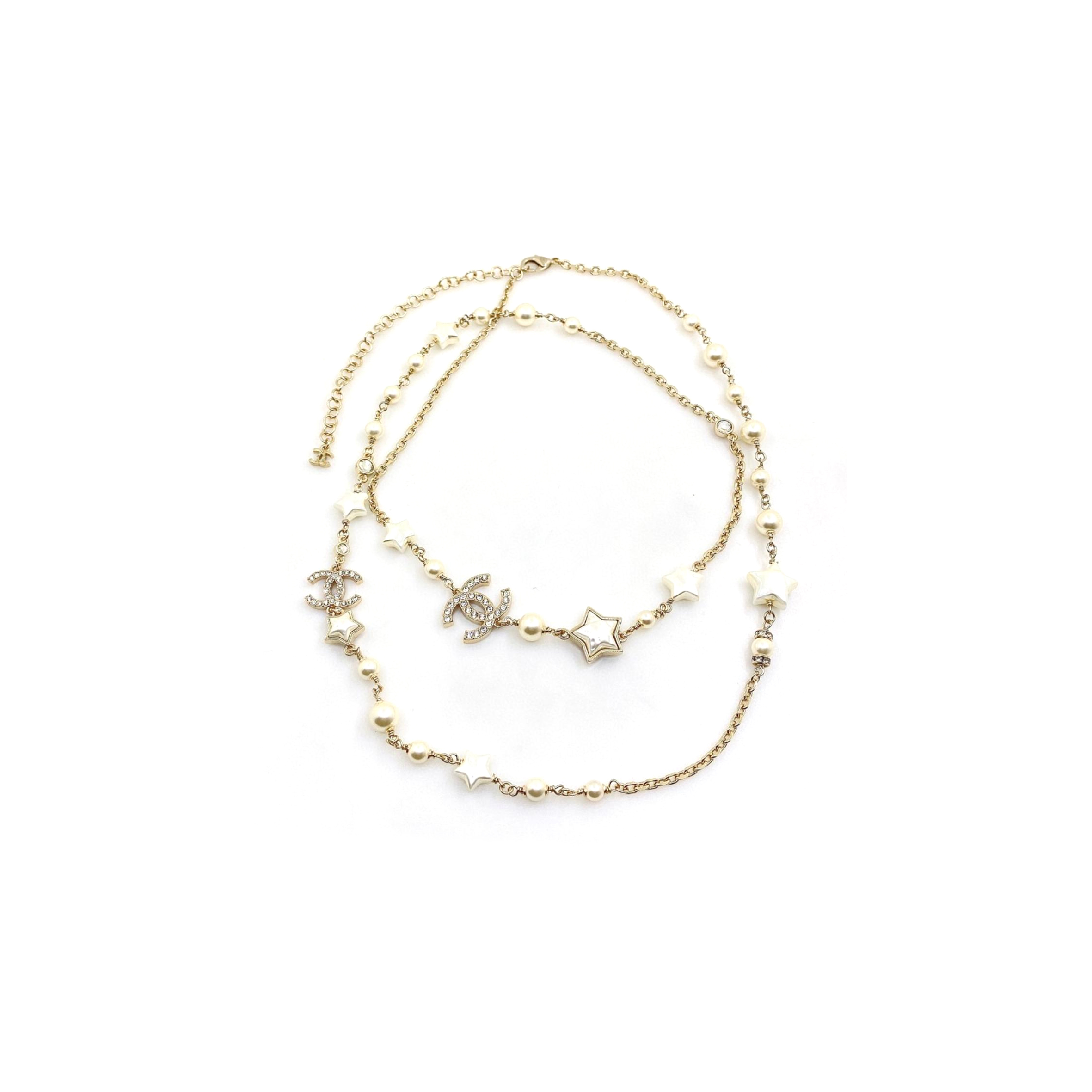 CHANEL STAR PEARL NECKLACE ABE601
